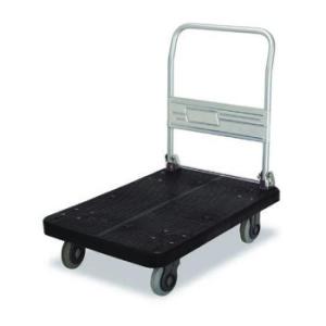同梱・代引不可 静音台車　ハンドル折りたたみ式　最大積載量300kg　PLA300-DX　ブラック