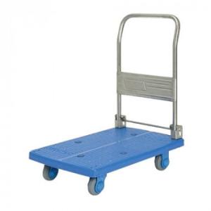 同梱・代引不可 ステンレス・静音台車　ティー・ハンドル折りたたみ式　最大積載量150kg　PLA15...