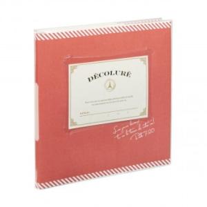 ナカバヤシ　かける〜の台紙アルバムデコルーレ　M　レッド　アK-MB-201-R