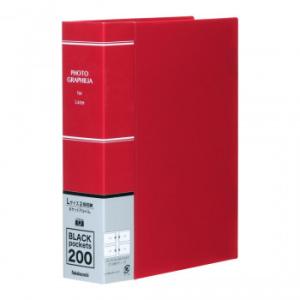 ナカバヤシ　フォトグラフィリア　ポケットアルバム　L判2段200P　レッド　PHL-1020-R