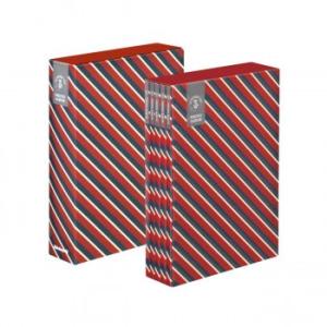 ナカバヤシ　5冊組ポケットアルバム270枚　ストライプ/レッド　5PL-270-33-R