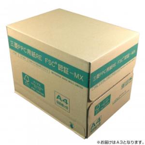 同梱不可オストリッチダイヤ 三菱PPC用紙 RE FSC認証-MX A3 500枚包3冊入1箱 フ-...