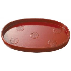 阿瀬真三商店 7.0小判盆 水玉 根来 R3105