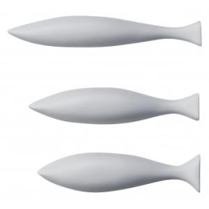 セトクラフト ウォールデコ さかな グレー 3個セット R24-1052