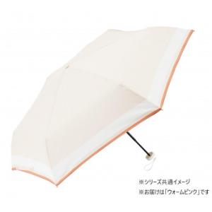 ネオミニ(R) 折 51cm 折りたたみ傘 フェミニンボーダー ウォームピンク