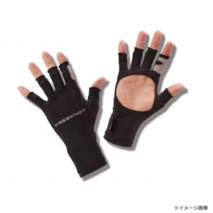 ハヤブサ ストレッチタフ手甲グローブ　5本カット ブラック F Y4198-F-90