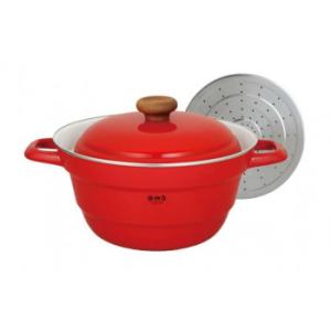 富士ホーロー　BMP-27FW-R　オールインワン多機能鍋　27cm　レッド　607148