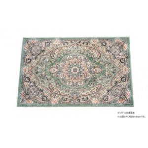 同梱・代引不可 フローラマット ベルギー製モケット織り 玄関マット 50x80 グリーン R1425...