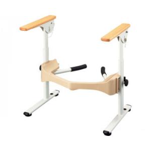 安寿 洋式トイレ用フレーム S-はねあげR-2 533-087 木製ひじ掛け 312254 T078...