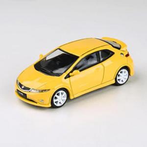 JADI ホンダ シビック FN2 Type R 07 サンライトイエロー RHD 1/64スケール...