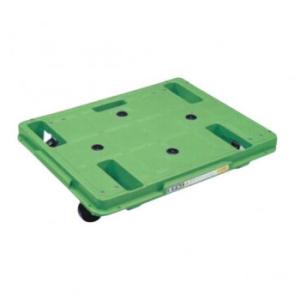 同梱・代引不可 サカエ 樹脂台車 スタッキング 連結仕様4輪自在タイプ 600×480×109mm ...