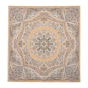 同梱・代引不可 フローラ ベルギー製モケット織り カーペット ベージュ 195X195cm R142...