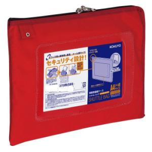 コクヨ 事務用連絡ケース シャトルバッグ A4メール便サイズ 赤 クケ-M2914R