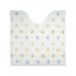 カキウチ ふんわリッチ トイレマット ドット アイボリー 60×60cm