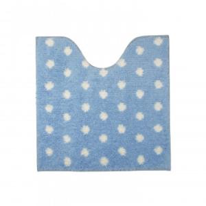 カキウチ ふんわリッチ トイレマット ドット ブルー 60×60cm