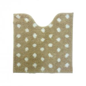 カキウチ ふんわリッチ トイレマット ドット ベージュ 60×60cm