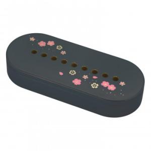 木乃香(このか) アルミ製 線香皿 蒔絵入 桜/シルバーグレー 32R200l35x064