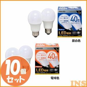 LED 電球 E26 広配光 40形相当 LDA4N-G-4T6-E2P LDA5L-G-4T6-E2P 昼白色 電球色 10個セット アイリスオーヤマ｜insdenki-y