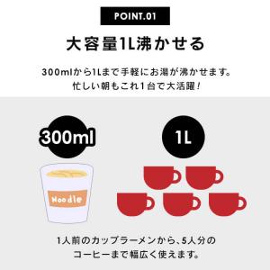 電気ケトル 小型 ケトル 電気 おしゃれ 電気...の詳細画像4