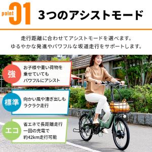 電動自転車 電動アシスト自転車 20インチ 折...の詳細画像5