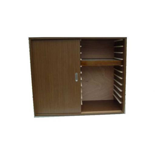 【お届け先：北海道】受注販売：標本タンス２型【茶】（横入式）