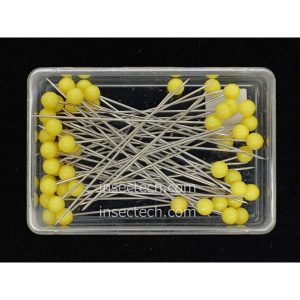 志賀昆虫展足用ロング玉針【黄】[５０本入り]