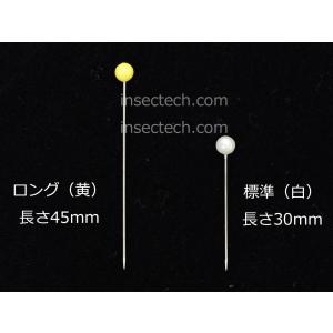 志賀昆虫展足用ロング玉針【黄】[50本入り]の詳細画像1