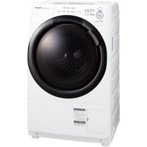 シャープ ドラム式 洗濯乾燥機 ES-S7G-WL ヒーターセンサー乾燥 左開き(ヒンジ左) 洗濯7kg/乾燥3.5kg クリスタルホワイト系DDインバーター搭載 2022年春モデル