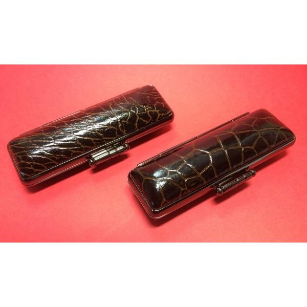 印鑑ケース 亀柄 こだわり 天然素材 直径13.5mm〜15mm丸×60mm丈 寸胴用 亀の足模様 ...