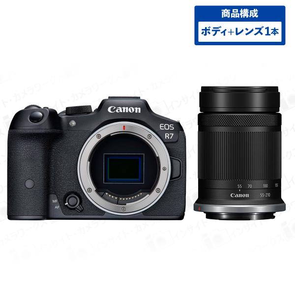 キャノン EOS R7 ボディ ブラック + 望遠ズームレンズセット RF-S55-210mm F5...