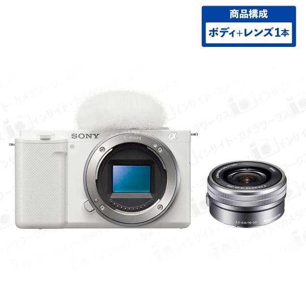 ソニー VLOGCAM ZV-E10 W ボディ ホワイト Vlog用カメラ + 標準ズームレンズセ...