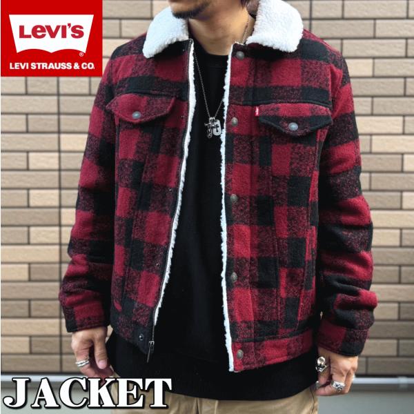 【米国モデル】 Levis リーバイス  WOOL TRUCKER JACKET ボア ウール トラ...