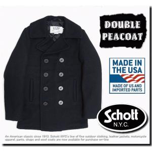 Schott DOUBLE PEACOAT ショット ダブル ピーコート #740 米国製 MADE IN USA