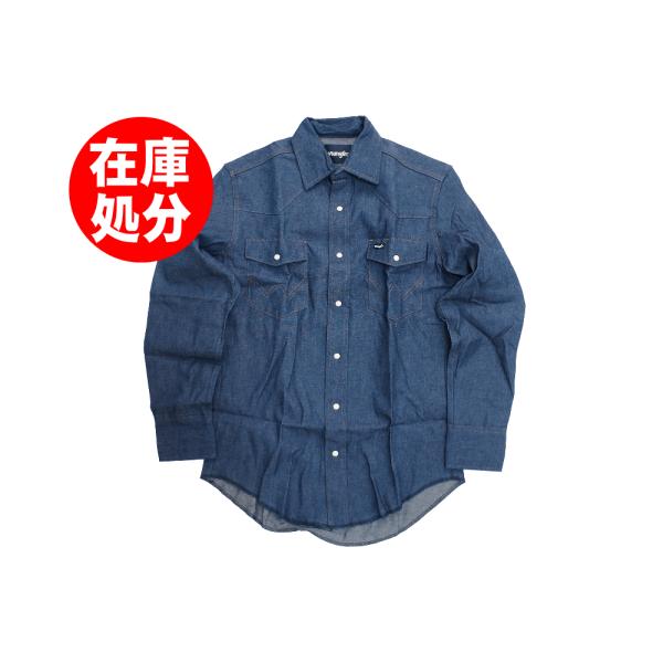 【在庫処分】 Wrangler ラングラー WESTERN WORKSHIRTS 未洗い デニムシャ...