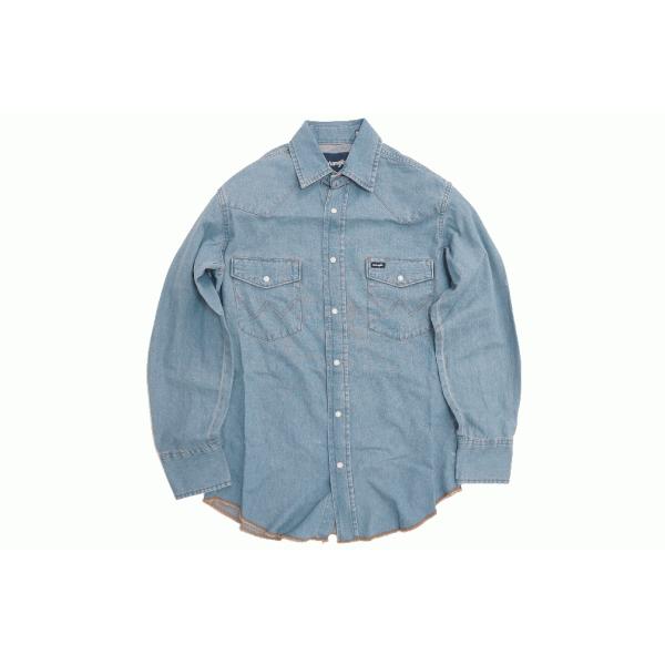 【在庫処分】 Wrangler ラングラー WESTERN WORKSHIRTS デニムシャツ 70...