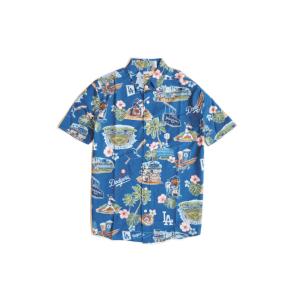 【美品】レア レインスプーナー ドジャース メジャーリーグ 野球 アロハ シャツ Reyn Spooner レインスプーナー MLB SCENIC Los Angeles DODGERS