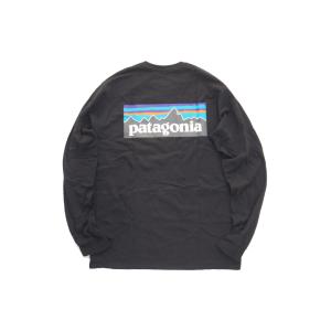 Mレディース 日本未発売 新品パタゴニア ロングスリーブ P6 ロゴ紫 PATAGONIA (パタゴニア) M's L/S P-6 Logo Responsibili-Tee / メンズ