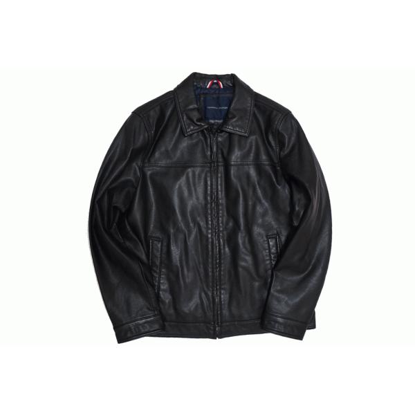 【日本未発売】 Tommy Hilfiger FAUX LEATHER JACKET トミー ヒルフ...