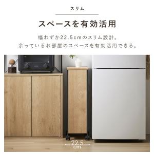 ワゴン キッチンワゴン キャスター付 スリム ...の詳細画像2