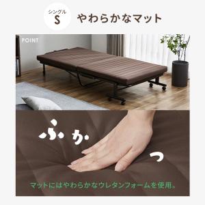 折りたたみベッド コンパクト シングル ハイタ...の詳細画像3