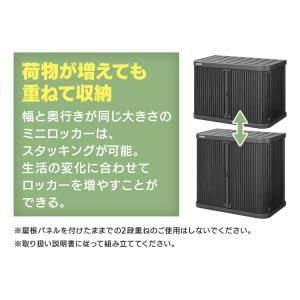 物置 屋外 小型 幅90 高さ80 積み重ね ...の詳細画像5