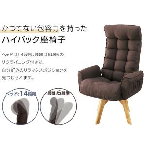 座椅子 高座椅子 リクライニング ハイバック ...の詳細画像1
