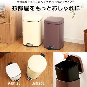 ゴミ箱 12L ペダル式 丸型 キッチン 取っ...の詳細画像3