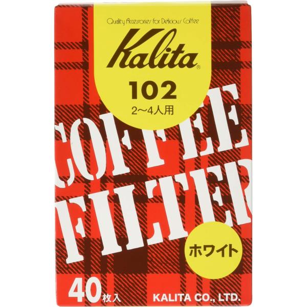 カリタ Kalita ペーパー フィルター 102 ホワイト 台形 2~4人用 40枚入り 日本製