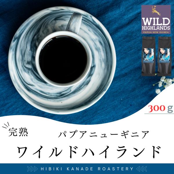 パプアニューギニア ワイルドハイランド コーヒー 300g (150g x 2袋) 響き奏で 送料無...