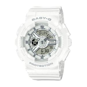 BABY-G ベビーG ベビージー BA-110 シリーズ カシオ CASIO アナデジ 腕時計 ホワイト シルバー BA-110X-7A3JF 国内正規モデル
