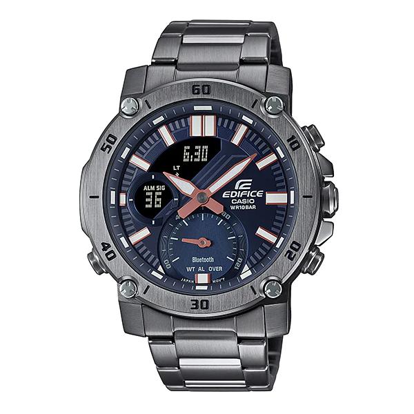 EDIFICE エディフィス スマートフォンリンク カシオ CASIO アナデジ 腕時計 グレーIP...