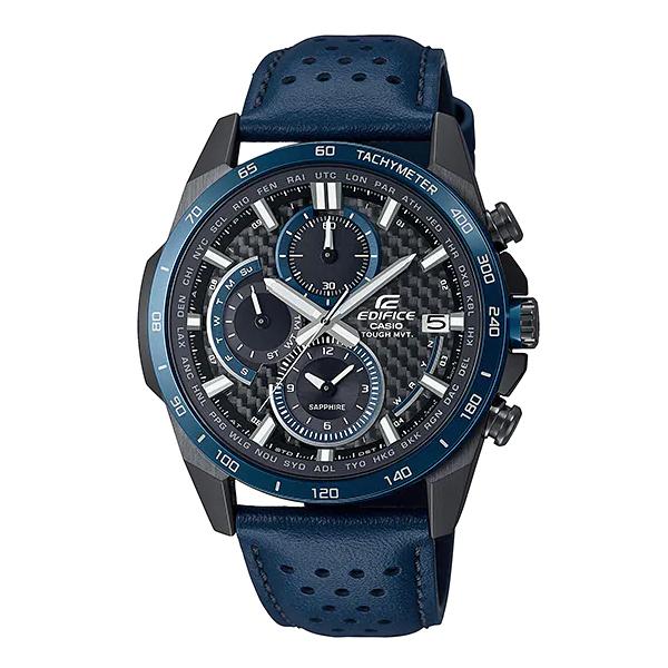 EDIFICE エディフィス カシオ CASIO 電波 ソーラー アナログ 腕時計 ネイビー ブラッ...