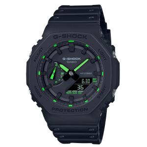 カシオーク G-SHOCK Gショック ジーショック 限定 NEON ACCENTシリーズ カシオ CASIO アナデジ 腕時計 ブラック グリーン GA-2100-1A3 逆輸入海外モデル