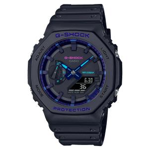 G-SHOCK Gショック 限定モデル カシオーク Virtual Blue カシオ CASIO アナデジ 腕時計 ブラック ブルー GA-2100VB-1A 逆輸入海外モデル｜INST